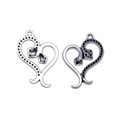 Colgantes de Aleación de Zinc en Forma de Corazón, chapado, Bricolaje, 10PCs/Bolsa, Vendido por Bolsa