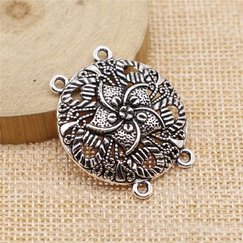 connecteur en alliage zinc de fleur, alliage de zinc, Rond, Placage, DIY, plus de couleurs à choisir, Vendu par PC