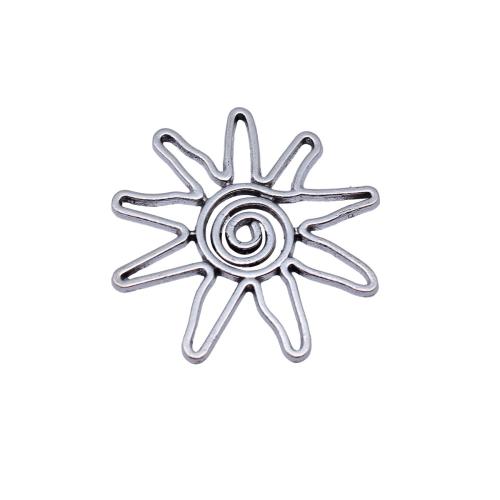 Pendentifs creux en alliage de zinc, soleil, Placage, DIY Vendu par sac