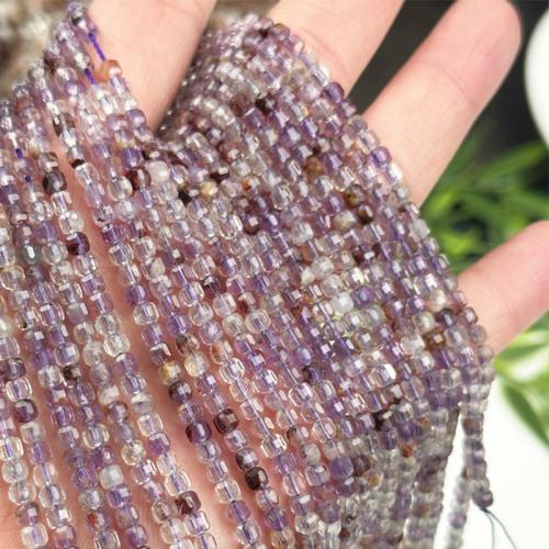 Perles en Quartz de fantôme, Purple-Phantom-Quartz, cadre, poli, DIY & normes différentes pour le choix Environ 38 cm, Vendu par brin