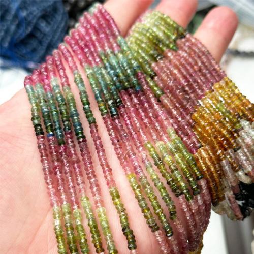 Natural Tourmaline Beads, Nuggets, DIY & faceted, gradient color Approx 33 cm 