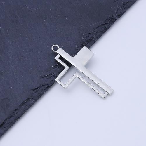 Colgantes de Aleación de Zinc en Forma Cruces, chapado en color dorado, Bricolaje, plateado, Vendido por UD