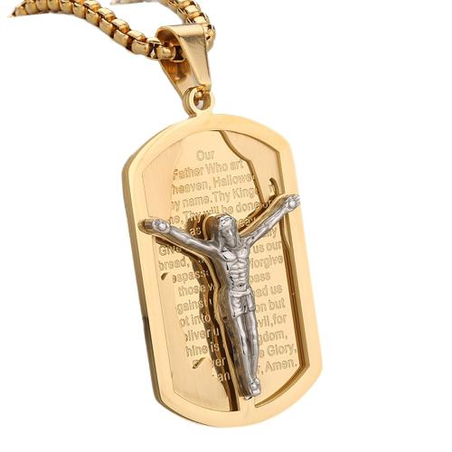 Stainless Steel Saint Pendant, 304 Stainless Steel, plated, embossed & DIY 