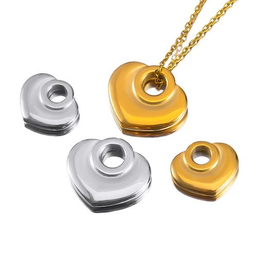 pendentifs de cœur en inox , Acier inoxydable 304, coeur, Placage, DIY & normes différentes pour le choix, plus de couleurs à choisir Vendu par sac