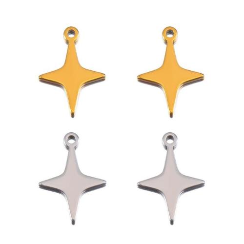 Stainless Steel Star Pendant, 304 Stainless Steel, plated, DIY 