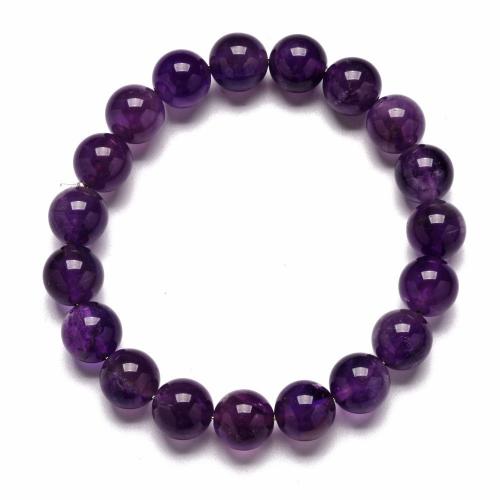 Quarz Armbänder, Amethyst, Modeschmuck, violett, Länge:19 cm, verkauft von PC
