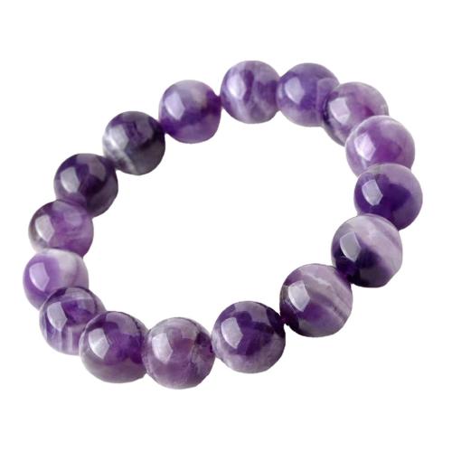 Quarz Armbänder, Amethyst, Modeschmuck, violett, Länge:19 cm, verkauft von PC