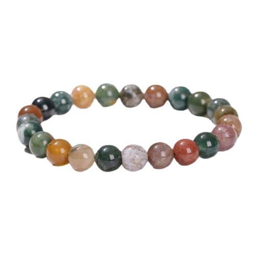 Indian Agate Bracelet, fashion jewelry, mixed colors cm 