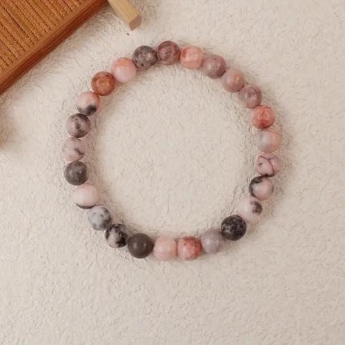 Bracelets en pierres précieuses, Jaspe de zèbre, bijoux de mode, couleurs mélangées cm, Vendu par PC