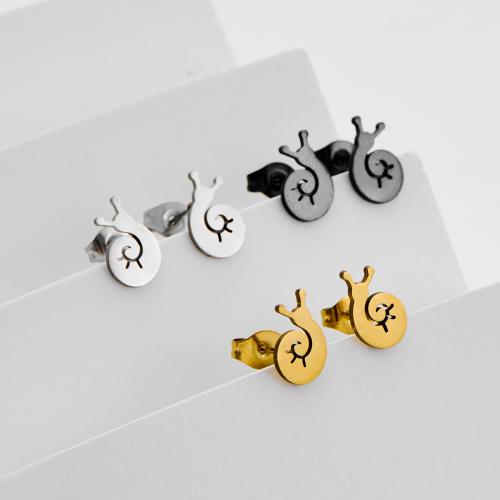 Серьги из нержавеющей стали, Нержавеющая сталь 304, Улитка, Другое покрытие, ювелирные изделия моды, Много цветов для выбора, 12Пары/сумка, продается сумка