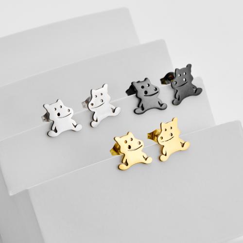 Серьги из нержавеющей стали, Нержавеющая сталь 304, Животное, Другое покрытие, ювелирные изделия моды, Много цветов для выбора, 12Пары/сумка, продается сумка