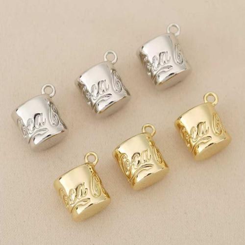 Bijoux pendentifs en laiton, tasse, Placage, DIY, plus de couleurs à choisir Vendu par sac