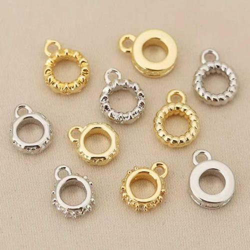 真鍮ベイルビーズ, 銅, ドーナツ型, メッキ, DIY & くり抜き, 無色, 10パソコン/バッグ, 売り手 バッグ