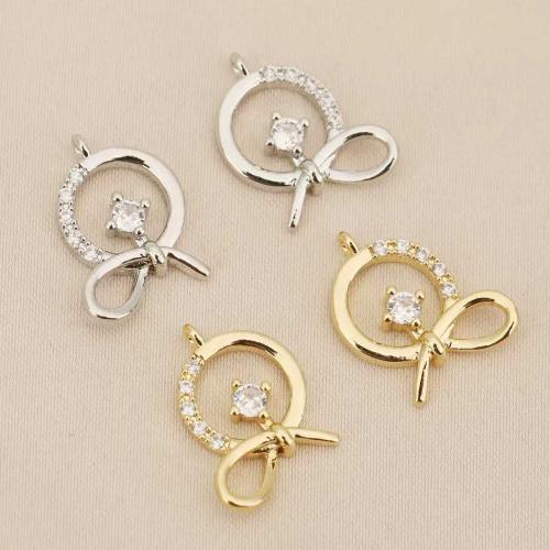 Strass Messing Anhänger, plattiert, DIY & mit Strass, keine, 10PCs/Tasche, verkauft von Tasche