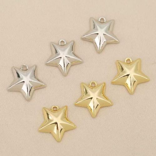 Brass Star Pendants, plated, DIY 