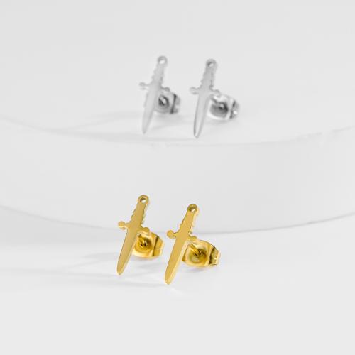 Серьги из нержавеющей стали, Нержавеющая сталь 304, Другое покрытие, Хэллоуин дизайн & ювелирные изделия моды, Много цветов для выбора, 12Пары/сумка, продается сумка