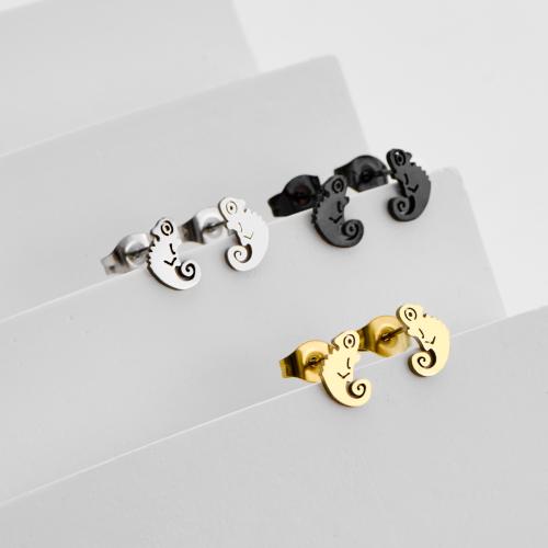 Серьги из нержавеющей стали, Нержавеющая сталь 304, Ящерица, Другое покрытие, ювелирные изделия моды, Много цветов для выбора, 12Пары/сумка, продается сумка