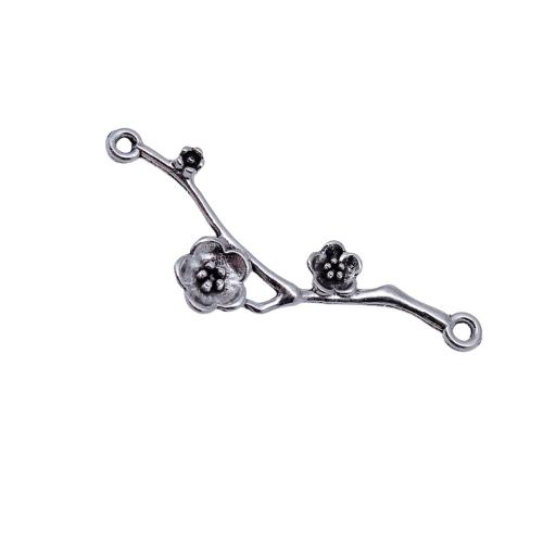 Zink Legierung Anhänger Verbinder, Zinklegierung, Plum Blossom, plattiert, DIY, 20PCs/Tasche, verkauft von Tasche