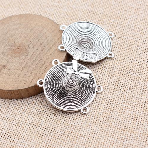 Zink Legierung Anhänger Verbinder, Zinklegierung, rund, plattiert, DIY, keine, 10PCs/Tasche, verkauft von Tasche