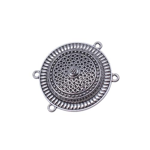 Zink Legierung Anhänger Verbinder, Zinklegierung, rund, plattiert, DIY, 10PCs/Tasche, verkauft von Tasche