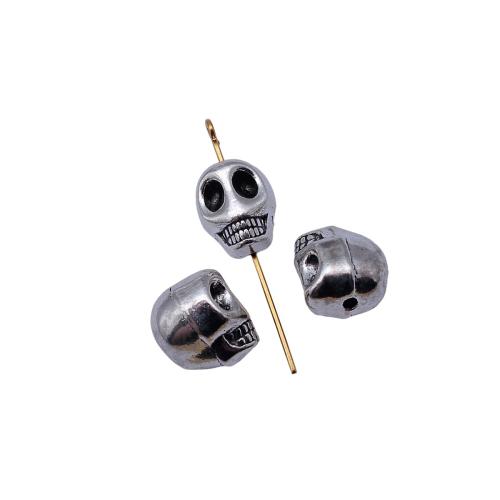 Zinklegierung Schmuckperlen, Schädel, plattiert, DIY, 5PCs/Tasche, verkauft von Tasche