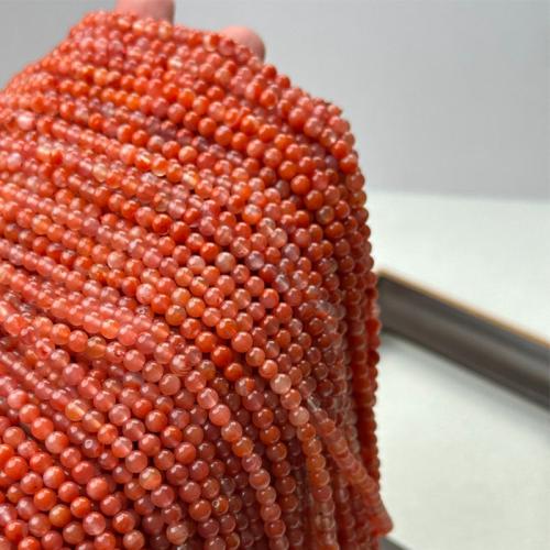 Natural Red Agate Beads, Yunnan Red Agate, Round, DIY, 4mm Approx 80 cm 