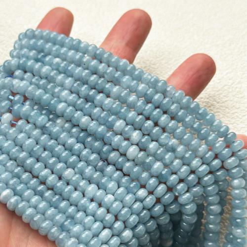 Perles aigue-marine, abaque, Naturel & DIY & normes différentes pour le choix Environ 38 cm, Vendu par brin