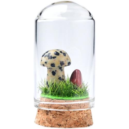 Décoration de pierre perles, pierre gemme, avec verre, champignon, différents matériaux pour le choix Vendu par PC