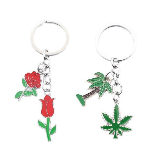 Enamel Zinc Alloy Key Chain, plated, Unisex 80mm 