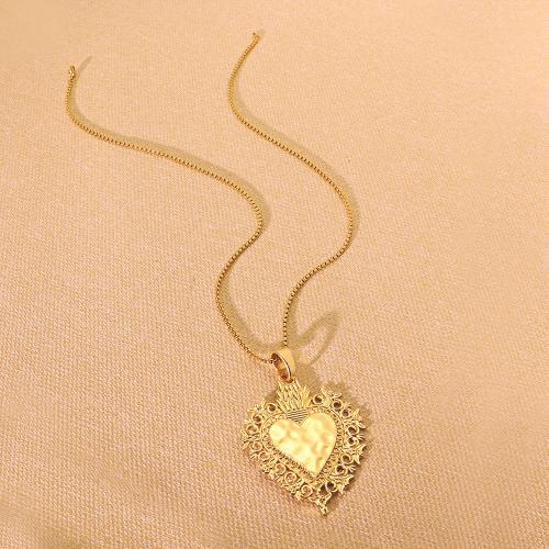 Zink -Legierung Eisen Kette Pullover Halskette, Zinklegierung, Herz, goldfarben plattiert, Modeschmuck, goldfarben, verkauft von PC[