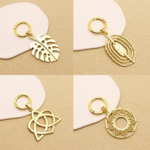 bijoux de porte-clés en Alliage de zinc, Placage de couleur d'or, bijoux de mode, plus de couleurs à choisir, Vendu par PC