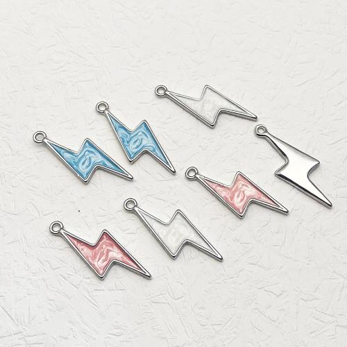 Colgantes de esmalte de la aleación del cinc, aleación de zinc, Símbolo del rayo, chapado en color dorado, Bricolaje, más colores para la opción, Vendido por UD