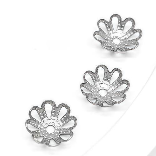 Stainless Steel Bead Cap, 304 Stainless Steel, silver color plated, DIY, silver color [