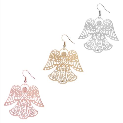 Латунные серьги падение, Латунь, Крыло ангела, Другое покрытие, ювелирные изделия моды, Много цветов для выбора, продается Пара