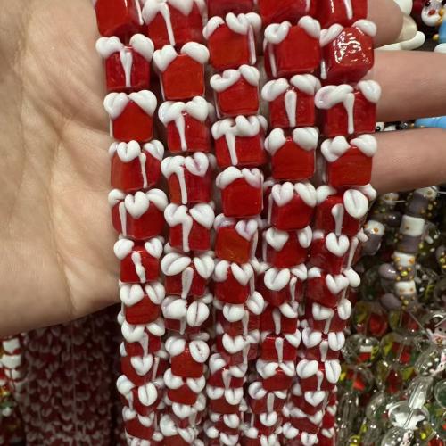 Christmas Lampwork Beads, gift shape, DIY & enamel 