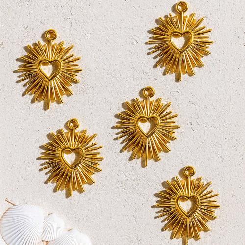 pendentifs de cœur en inox , Acier inoxydable 304, coeur, Placage, DIY, plus de couleurs à choisir Vendu par sac