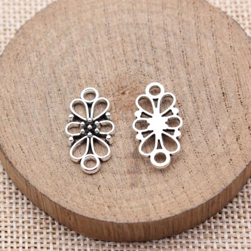 Filigree Zinc Alloy Connector, Flower, plated, DIY 