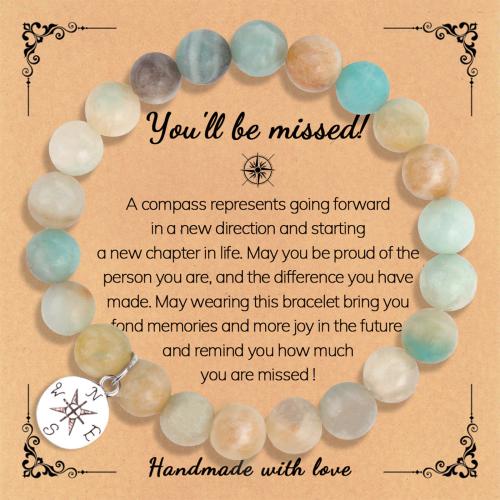 pierre gemme bracelet, avec alliage de zinc, Boussole, fait à la main, différents matériaux pour le choix & unisexe Environ 7 pouce, Vendu par PC