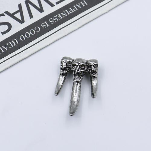 Colgantes de Aleación de Zinc en Forma Calavera, Garra, chapado en color dorado, Bricolaje, plateado, Vendido por UD