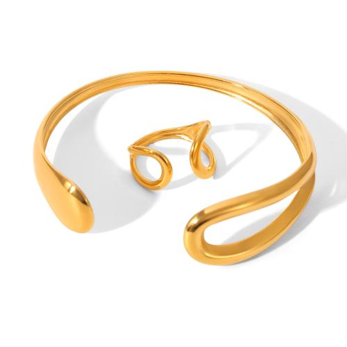 Parures de bijoux en acier inoxydable, Acier inoxydable 304, Placage, styles différents pour le choix & pour femme & creux, doré, Vendu par PC