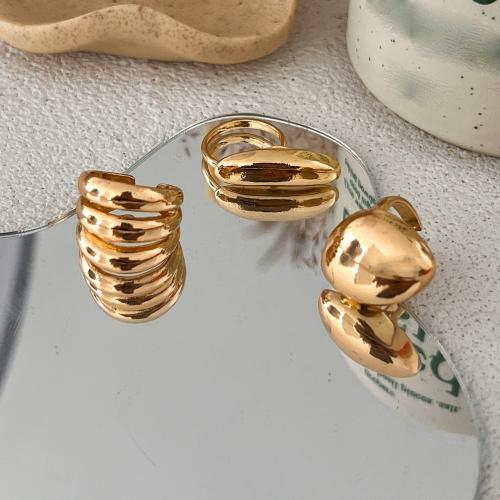 Zinc Alloy Ring Set, plated, three pieces & fashion jewelry & for woman, golden 