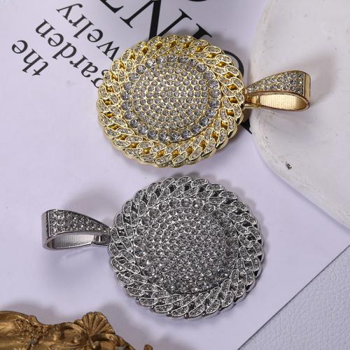 Zink Legierung Strass Anhänger, Zinklegierung, Blume, plattiert, DIY & mit Strass, keine, 57x53mm, verkauft von PC