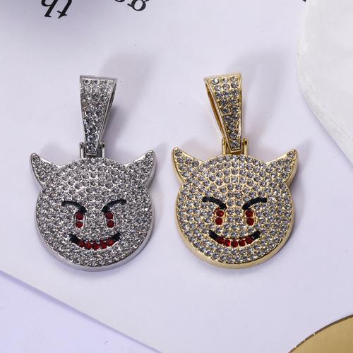 Zink Legierung Strass Anhänger, Zinklegierung, plattiert, DIY & Emaille & mit Strass, keine, 37x35mm, verkauft von PC