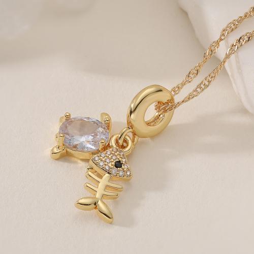 キュービックジルコンマイクロパヴェブラスネックレス, 銅, とともに キュービックジルコニア, 18Kゴールドメッキ, 異なるスタイルを選択 & 女性用, 売り手 パソコン