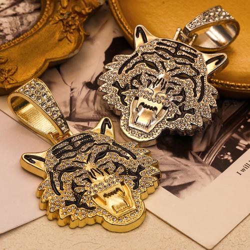 Zink Legierung Strass Anhänger, Zinklegierung, plattiert, DIY & mit Strass, keine, 42x43mm, verkauft von PC