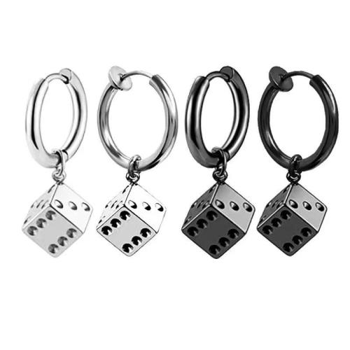 Acier inoxydable 304 Boucles d'oreilles pendantes Hoop Huggie, Placage, unisexe & styles différents pour le choix, 33mm, Vendu par PC
