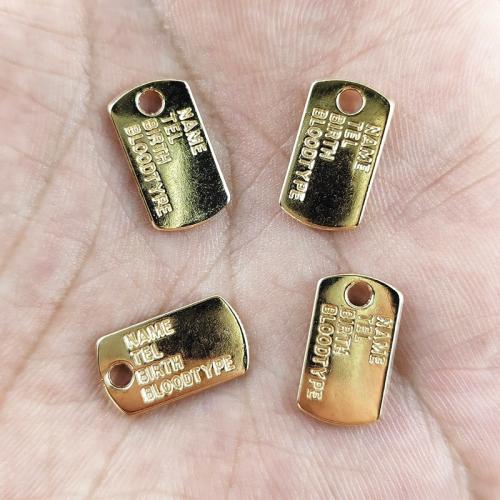 le pendentif d'étiquette en alliage de zinc, Placage, DIY, plus de couleurs à choisir Vendu par sac