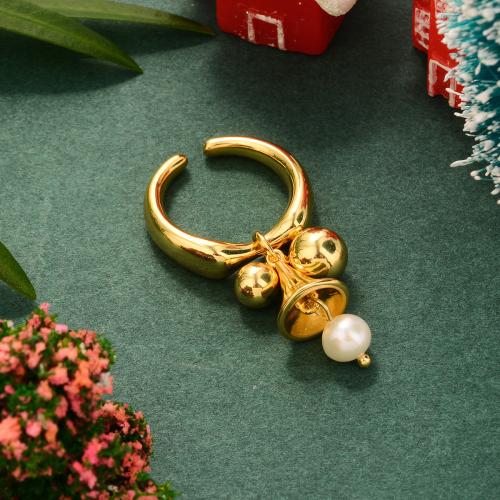 Conjunto de la joya de cobre amarillo, metal, con Perlas plásticas, chapado, Diseño de Navidad & diferentes materiales para la opción & diferentes estilos para la opción & para mujer, Vendido por UD