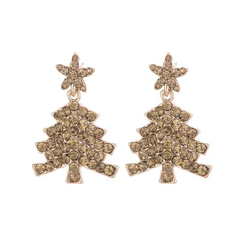 Boucles d'oreilles de Noël, laiton, Placage, Conception de Noël & styles différents pour le choix & pavé de micro zircon & pour femme, Vendu par paire