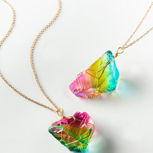 pendentif en alliage zinc à gemme , pierre gemme, avec alliage de zinc, Motif géométrique, DIY & différents matériaux pour le choix, pendant length 60-75mm, Vendu par PC